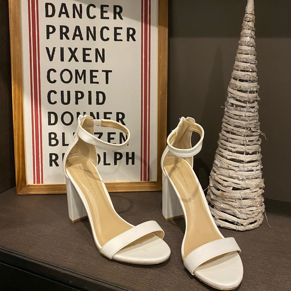 Simple White heels